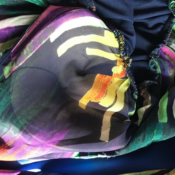 Papaya Maxi Dress Colorful Small Cruise Cocktail Summer - Picture 7 of 8